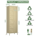 thumbnail image 3 of GangMei Metal Storage Locker, 8-Door Steel Locker for Adult, Lockable, Beige, 3 of 8