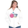 thumbnail image 4 of Original Dubble Bubble Logo Vintage Zip Hoodie Sweatshirt Women Brisco Brands M, 4 of 6
