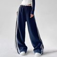 thumbnail image 6 of TIREOW Girls Wide Leg Sweatpants Elastic High Waist Lace Trim Sweat Pants Loose Casual Sports Trousers Street Style Trousers, 6 of 6