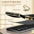 thumbnail image 3 of Dteck for Samsung Galaxy S25 Ultra Case with Screen Protector, Built-in 360° Rotation Ring Holder Magnetic Stand, Luxury Shiny Plating Edge Shockproof Electroplated Protective Cover,Black, 3 of 7