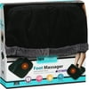 Spa Massage Foot Massager Black With Grey Accents & Micro Plush Fabric