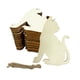 thumbnail image 4 of 20 piezas de virutas de madera en , adornos colgantes de pájaros de madera con forma de gato para Halloween, diseño de lugar de terror, fiesta,, 4 of 9