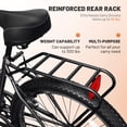thumbnail image 5 of Marknig 26" Cruiser Bike, 1-Speed Beach & City Cruiser Bicycle for Adult Women and Men with Rear Rack, Black, 5 of 11