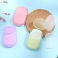 thumbnail image 2 of Trayknick 50Pcs Travel Disposable Mini Washing Hand Bath Clean Scented Slice Soap Paper Lavender, 2 of 13