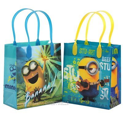 12PCS Dispicable Me Minions Goodie Party Favor Gift Birthday Loot Bag
