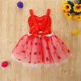 thumbnail image 5 of Odeerbi Girls Dress Baby Girls Clothes 2025 Valentine's Day Love Dress Sequin Mesh Backless Dress Red, 5 of 9