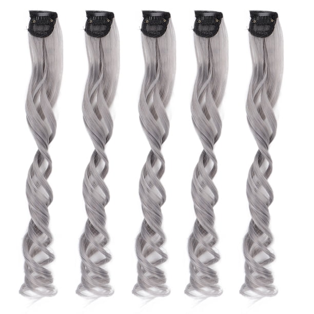 Postizo largo, 5 piezas de extensión de cabello, reflejos, postizo, clip en postizo largo y rizado, logra más
