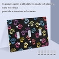 thumbnail image 4 of Dailycode Light Switch Plate Covers 2 Gang Wall Plate Plastics Outlet Covers for Kitchen Home Office Decor Colorful Paw, 4 of 8