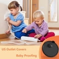 thumbnail image 5 of Outlet Covers Baby Proofing, Safe & Secure Electric Plug Protectors, Sturdy Childproof Socket Covers for Home & Office, Easy Press-Fit Installation, Black, 5 of 8