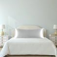 thumbnail image 2 of REGALWOVEN 1 PC Satin Body Pillowcases for Hair and Skin, Luxury Silky Pillow Cover Smooth Soft Long Satin Pillow Cases with Zipper Closure Silver Grey Queen, 2 of 8