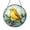 Acrylic 3.5 Inch, variant on Stained Glass Window Panel Featuring Yellow Bird, Bright Berries and Sky Design, Vibrant Nature Inspired Decor, Ideal Gift for Bird Lovers