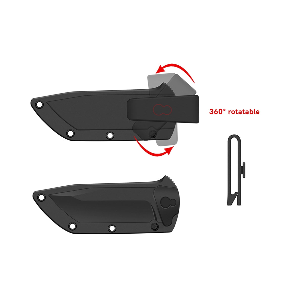 Ozark Trail 8.66 inch Fixed Blade Knife with Sheath 3.6 inch Stainless Steel Blade