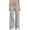 Gray04, variant on Costeam Womens Vertical Stitch Cargo Wide Leg Sweatpants Elastic Drawstring Waist Side Patch Cargo Pockets Soft Heather Knit Loose Straight Solid Color Casual Athletic Lounge Trousers