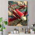 thumbnail image 4 of WWII Spitfire Fighter Aircraft Canvas Print, Battle of Britain Vintage Military Home Wall Decor Art, 4 of 8