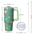 thumbnail image 2 of 30oz Xmas Tumbler with Lid and Straw, Stainless Steel Cup with Handle Classic Red and Green Plaid Travel Mug, Christmas Gifts, 2 of 5
