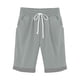 thumbnail image 1 of Pantalones Sueltos de Pierna Ancha para Mujeres Pantalones Cortos Sueltos Elásticos Casuales Pantalones de Pierna Ancha Recta con Bolsillo, 1 of 7