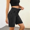 thumbnail image 2 of Vhkiploz Summer Bermuda Shorts for Women's Elastic Everyday Running Shorts Solid Color Wide Leg Beachwear Board Shorts, 2 of 6