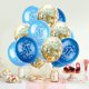 thumbnail image 4 of 15 globos de látex de 12 pulgadas, globos inflables impresos para baby shower, fiesta de cumpleaños de 1 año (azul y dorado, con un rollo de cinta de color aleatorio)., 4 of 6