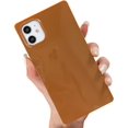 thumbnail image 1 of HAHDAXIA Cute Square Compatible with iPhone 11 Case, Glossy Candy Color Pattern Slim Soft Silicone TPU Bumper Anti-Drop Back Shockproof Protective Cases Cover for Women Girls(Brown), 1 of 6