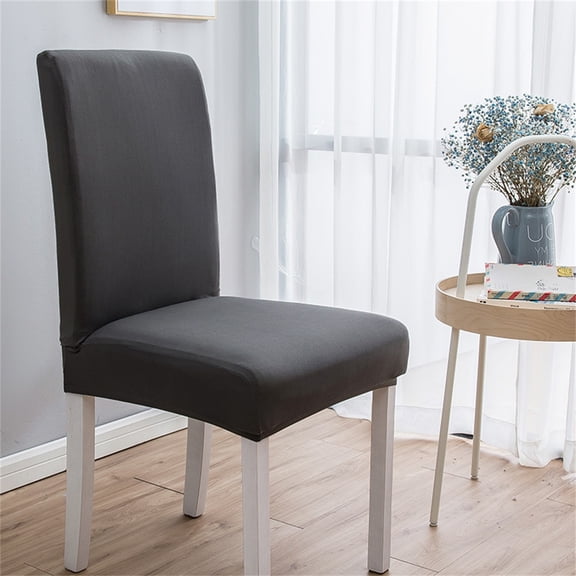 Wovilon Universal Fit Elastic 20" Chair Cover, Solid Color Brushed High Elastic Slipcover, Breathable Stretch Seat Protector for Dining Room, Stylish Removable Cover for Office Restaurant