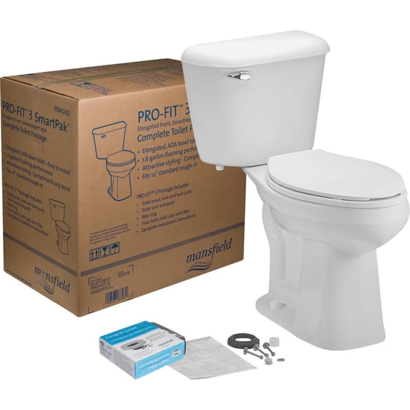 Mansfield Plumbing PRODUCTS 137CTK ProFit3 Toilet BX Kit, No Size, White