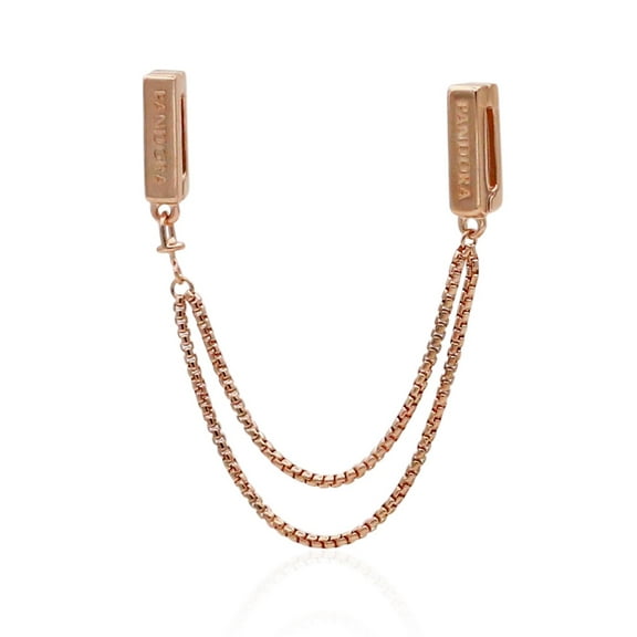 PANDORA Reflexions Floating Chains Safety Chain - PANDORA Rose