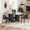 Carlo Gray Flap Panel + Iron Gray Cabinet with Handle, variant on Drop Leaf Table for Small Spaces, Movable & Foldable Dining Table with 2-Tier Storage Shelf, Extendable Dining Table for 4, Ideal for Kitchen Dining Room Apartment (Only Table)