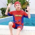 thumbnail image 2 of Traje de baño para bebés y niños pequeños, bañador de Spiderman de Los Vengadores, flotador para niños, traje de surf para niños, ropa de playa de dibujos animados con sombrero y gafas, 2 of 6