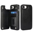 thumbnail image 1 of Funda tipo cartera Wefor para iPhone 16e con tarjetero de piel sintética, 1 of 9