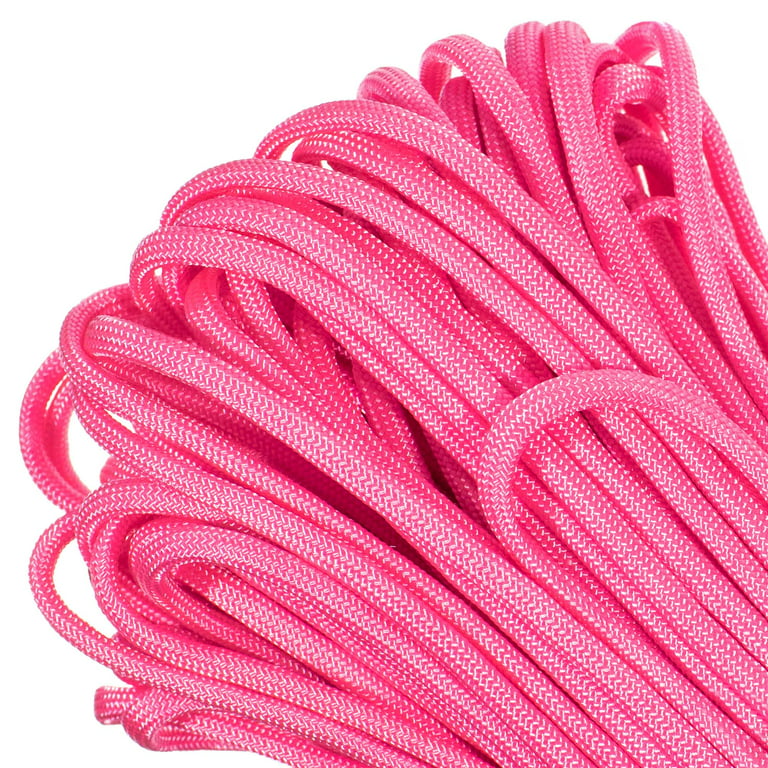 Paracord Planet Brand 550 lb Type III Commercial Grade Parachute Cord -  Rose Pink 10 Feet - USA Made 