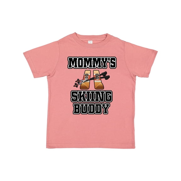 Inktastic Mommys Skiing Buddy for Kids Boys or Girls Toddler T-Shirt