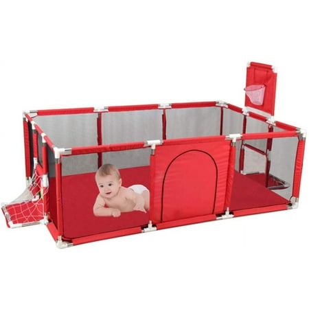 Baby Playpen, Extra Large Playpen for Toddlers, Indoor & Outdoor Kids Activity Center with Gate, Sturdy Safety Baby Play Yard Fence, Baby Fence Play Area for Babies, Toddler, Infants