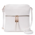 thumbnail image 1 of Monedero tipo bandolera Solene, ligero, mediano, para mujer, color blanco, 1 of 9