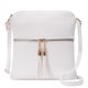 thumbnail image 1 of Monedero tipo bandolera Solene, ligero, mediano, para mujer, color blanco, 1 of 9