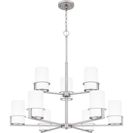 9 Light Chandelier-30.5 inches Tall and 32.5 inches Wide-Brushed Nickel Finish Bailey Street Home 71-Bel-5173407