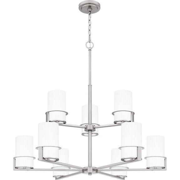 9 Light Chandelier-30.5 inches Tall and 32.5 inches Wide-Brushed Nickel Finish Bailey Street Home 71-Bel-5173407
