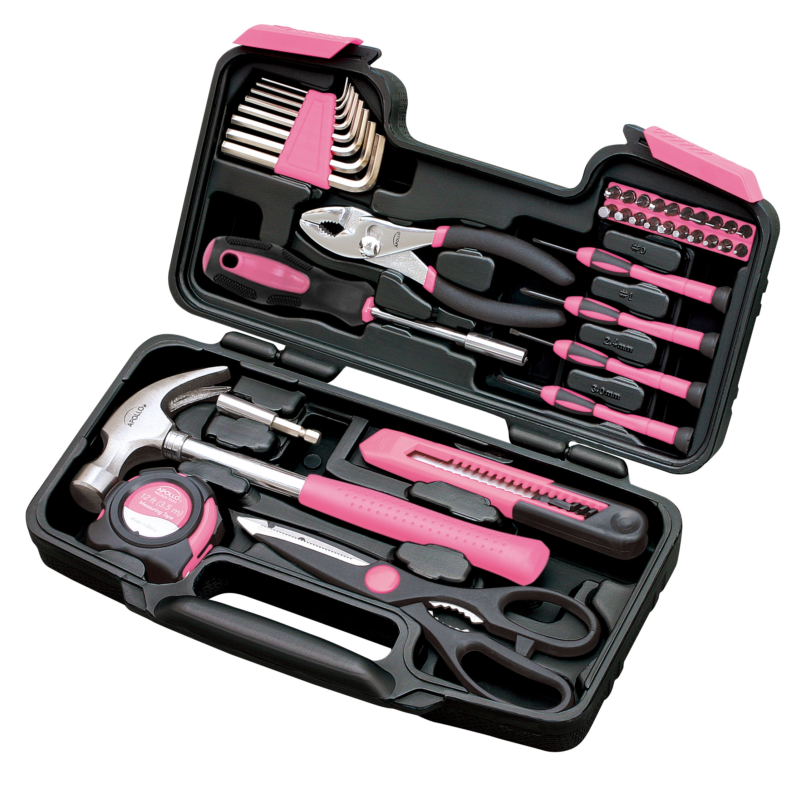 Pink Donation Made to Breast Cancer Research Apollo Precision Tools DT9706P General Tool Set 39-Piece 