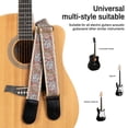 thumbnail image 6 of AODSK Cotton Embroidery Guitar Strap 2" Adjustable for Acoustic Electric Bass Ukulele with Picks Guitarists Gift, 6 of 7