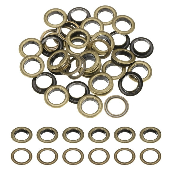 30Set 11/16"(17mm) Grommets Eyelets with Washers for Fabric, Leather, Belts, Clothes, Bead Cores, DIY Project (Bronze)