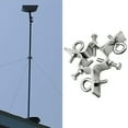thumbnail image 3 of Heavy Duty Antenna Mast Clamp Down Guy Wire Ring with 100ft Wires & Ground Anchors Mounting, 3-Way Guying, Fits Masts up to 2-1/4 inches,Stainless Steel, 3 of 4