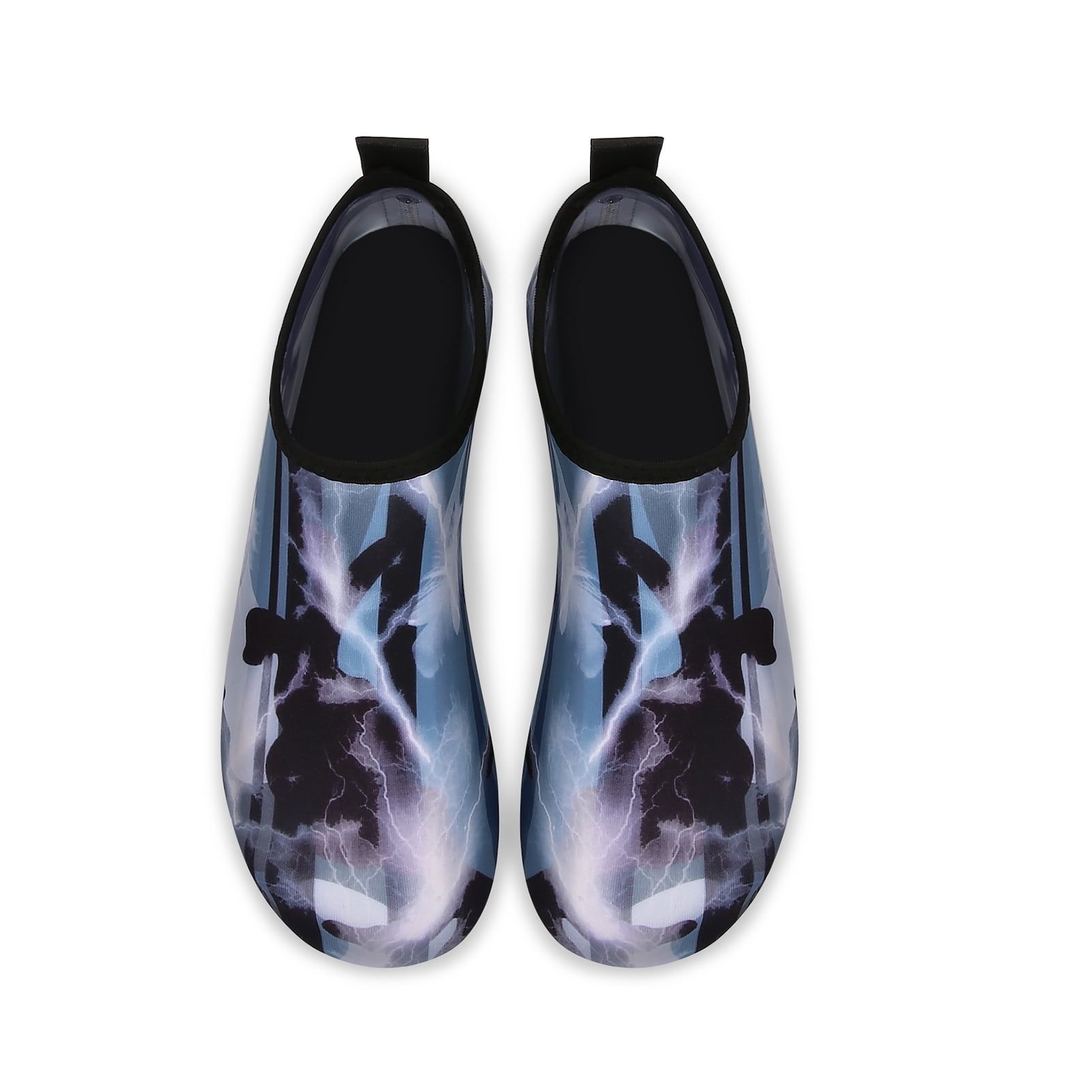 Men and Women a Slip On Barefoot Quick-Dry Beach Aqua Yoga Water Shoes (Thunder/Black, 11.5-12.5 Men)