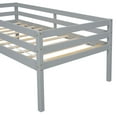 thumbnail image 3 of Twin Size Low Loft Bed with Slide, Ladder, Safety Guardrails, No Box Spring Needed,Grey, 3 of 9