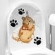thumbnail image 2 of Pegatina para tapa de asiento de inodoro de gato de dibujos animados, 3D, impermeable, tapa de inodoro, pegatina de PVC, pegatinas para inodoros de pata de gato extraíbles DIY, 2 of 5