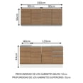 thumbnail image 3 of Cocina Integral Madesa Glamy Con Tarja 160 Cm Marron, 3 of 10