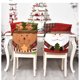 thumbnail image 4 of Advancent Funda trasera de silla de tela de franela de muñeco de nieve de Papá Noel, fundas de asiento suaves y lisas para el hogar, decoración Kits de decoración para fiestas Papa Noel Advancent HA009740-01B, 4 of 6