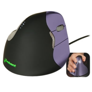 Evoluent VerticalMouse 4 Small Mouse - Laser - Cable - USB 2.0 - Scroll Wheel - 6 Button(s) - Right-handed (Best Mouse For Small Hands)