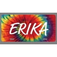 thumbnail image 1 of Erika Name Tie Dye Style License Plate Tag Vanity Novelty Metal | UV Printed Metal | 6-Inches By 12-Inches | Car Truck RV Trailer Wall Shop Man Cave | NP1368, 1 of 1