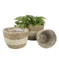 thumbnail image 3 of Black Cesta de almacenamiento de paja hecha a mano de estilo nórdico, maceta para flores de interior y exterior, contenedor de plantas, decoración para el hogar y la sala de estar, 3 of 5