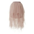 thumbnail image 3 of Michellecmm  Women Tulle Tutu Skirt Irregular Hem Elastic Princess Mesh Skirt, 3 of 9