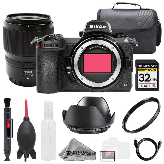 Nikon Z6 II   Z 35mm f/1.4 Lens  32GB   Bag  UV Filter- Basic Kit (International Version)